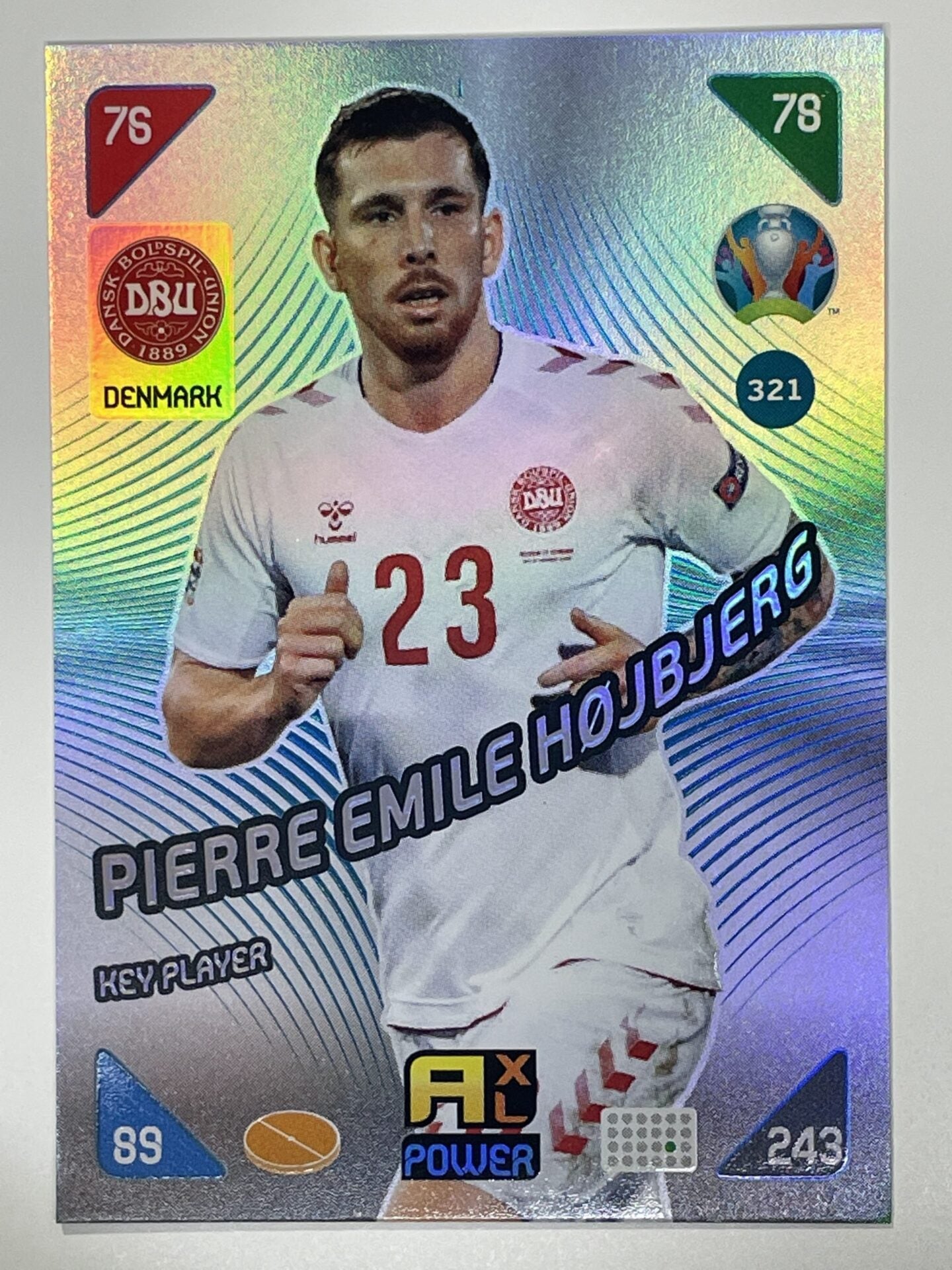 Pierre Emile Hojberg Key Players (Denmark) Football Card – Euro 2020 Adrenalyn XL