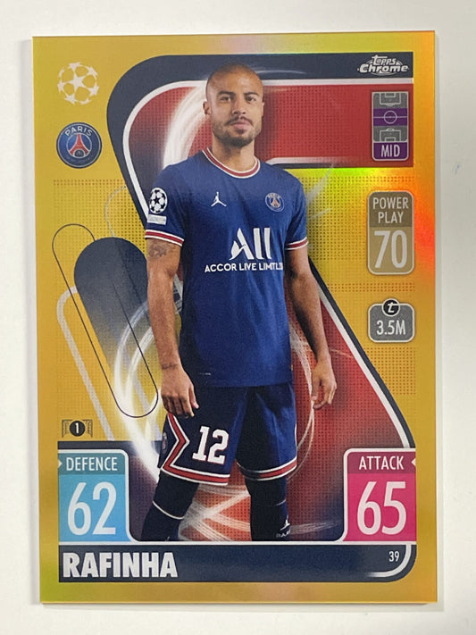 Rafinha Gold Parallel Topps Match Attax Chrome 2021 2022