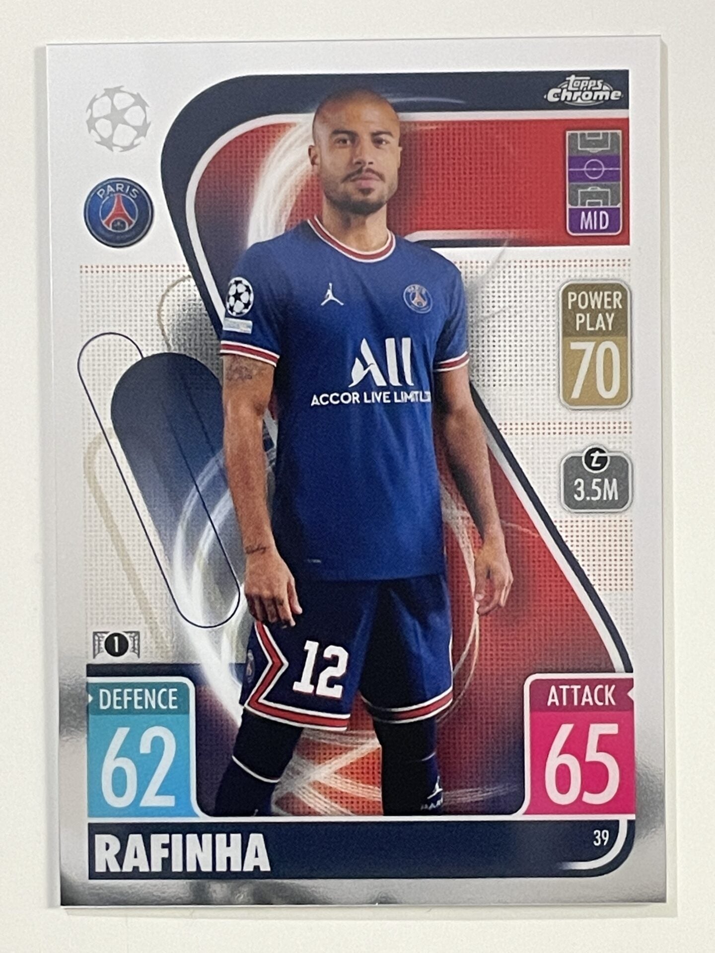 Rafinha PSG Topps Match Attax Chrome 2021 2022 Football Card