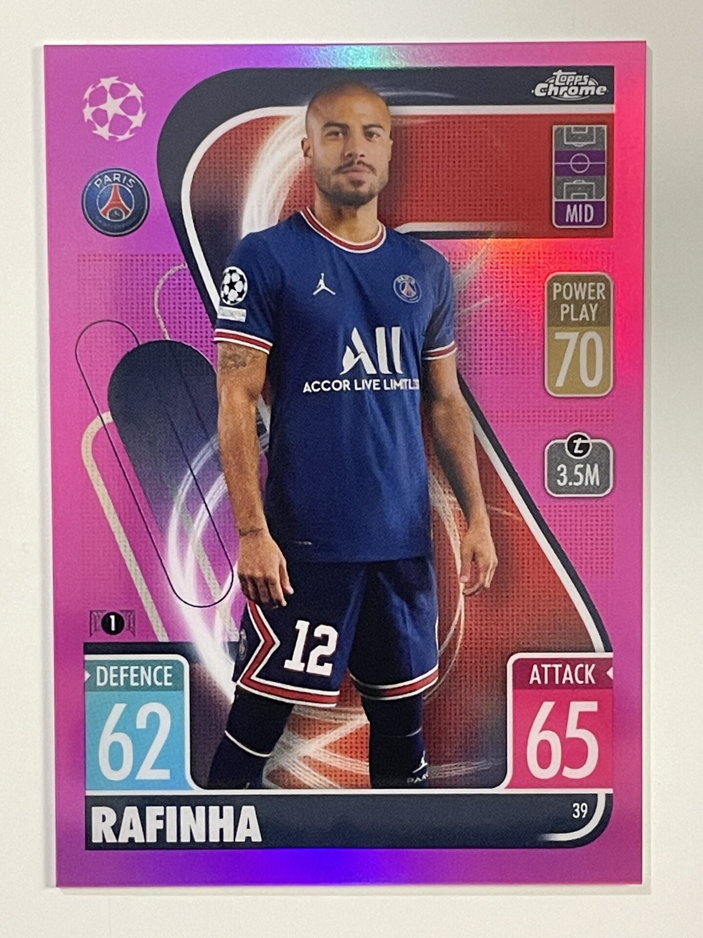 Rafinha Pink Parallel Topps Match Attax Chrome 2021 2022