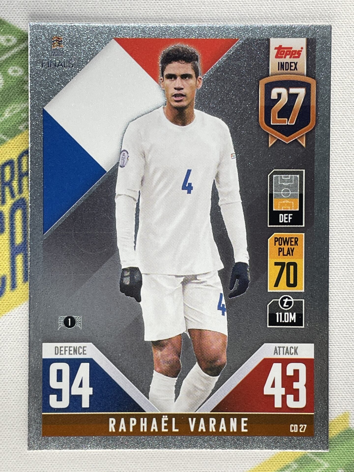 Raphael Varane France Topps Match Attax 101 Road to Nations League 2022 Card