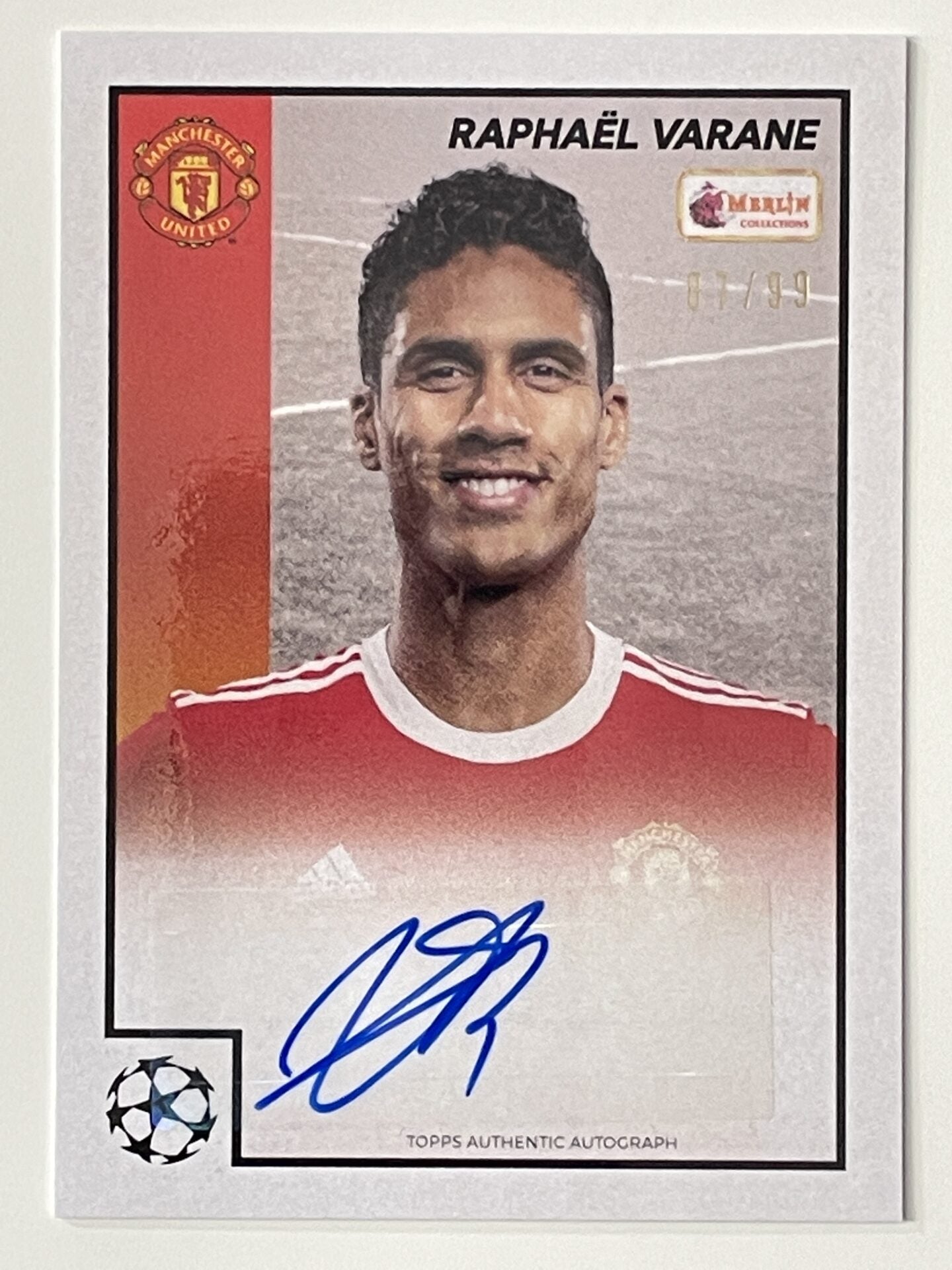 Varane Signature 37 Raphael Varane Manchester United Base Autograph Parallel 87/99 Topp ...