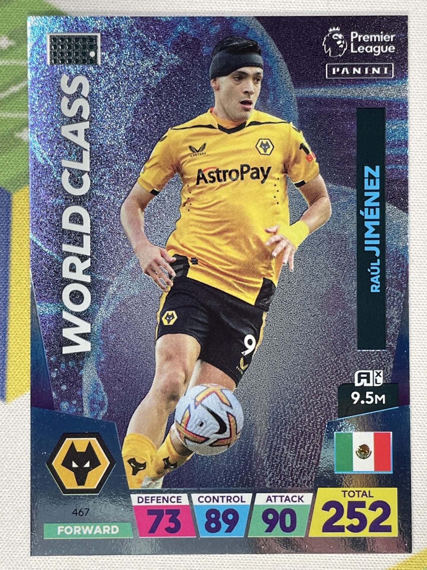 Panini Wolves 467 Raúl Jiménez Wolves World Class Panini Premier League Adrenalyn XL ...