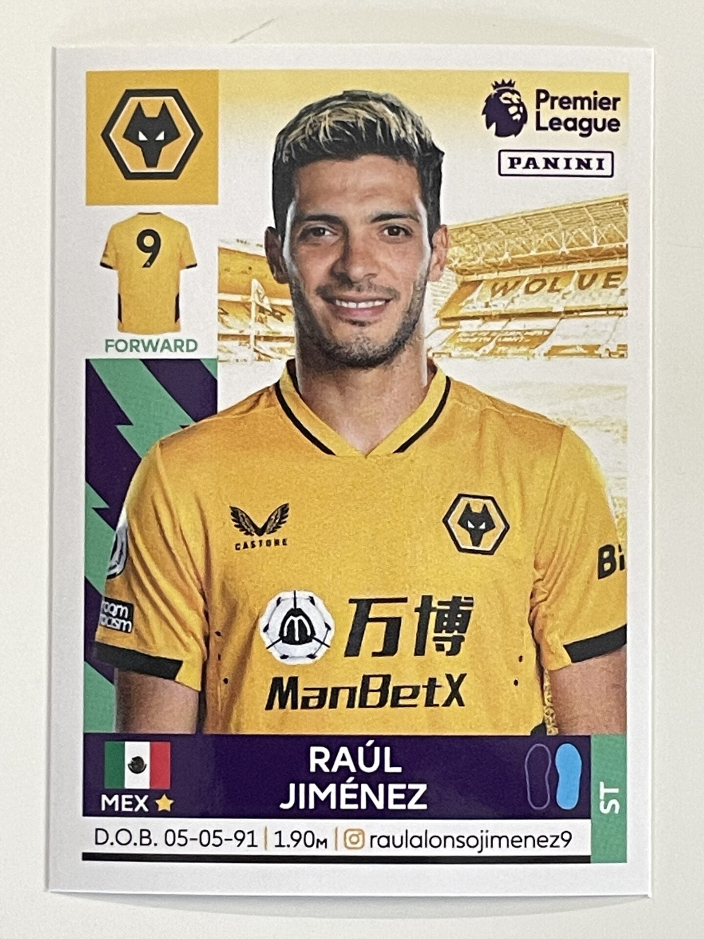 Panini Wolves 626 Raul Jimenez Base Wolves Panini Premier League 2022 Sticker – Solve ...
