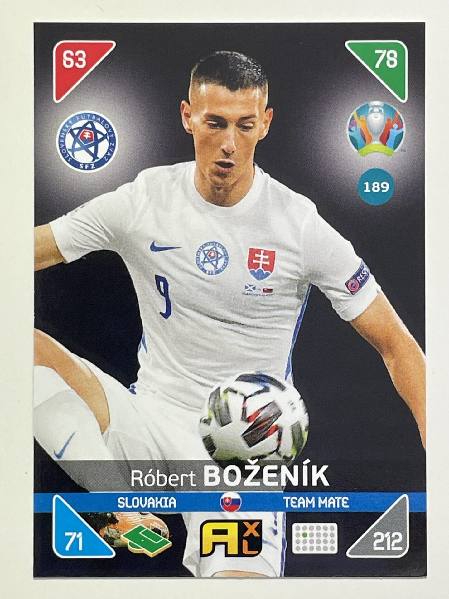 Robert Bozenik Team Mates (Slovakia) Football Card – Euro 2020 Adrenalyn XL