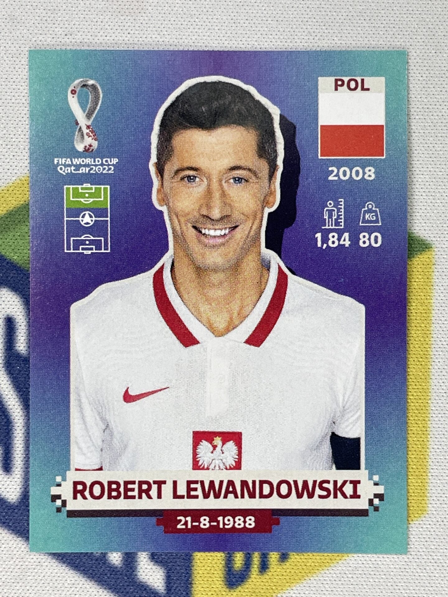 Robert Lewandowski Poland Panini World Cup 2022 Qatar Stickers