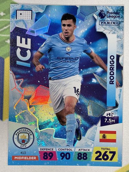 413 Rodrigo Manchester City Ice Panini Premier League Adrenalyn XL