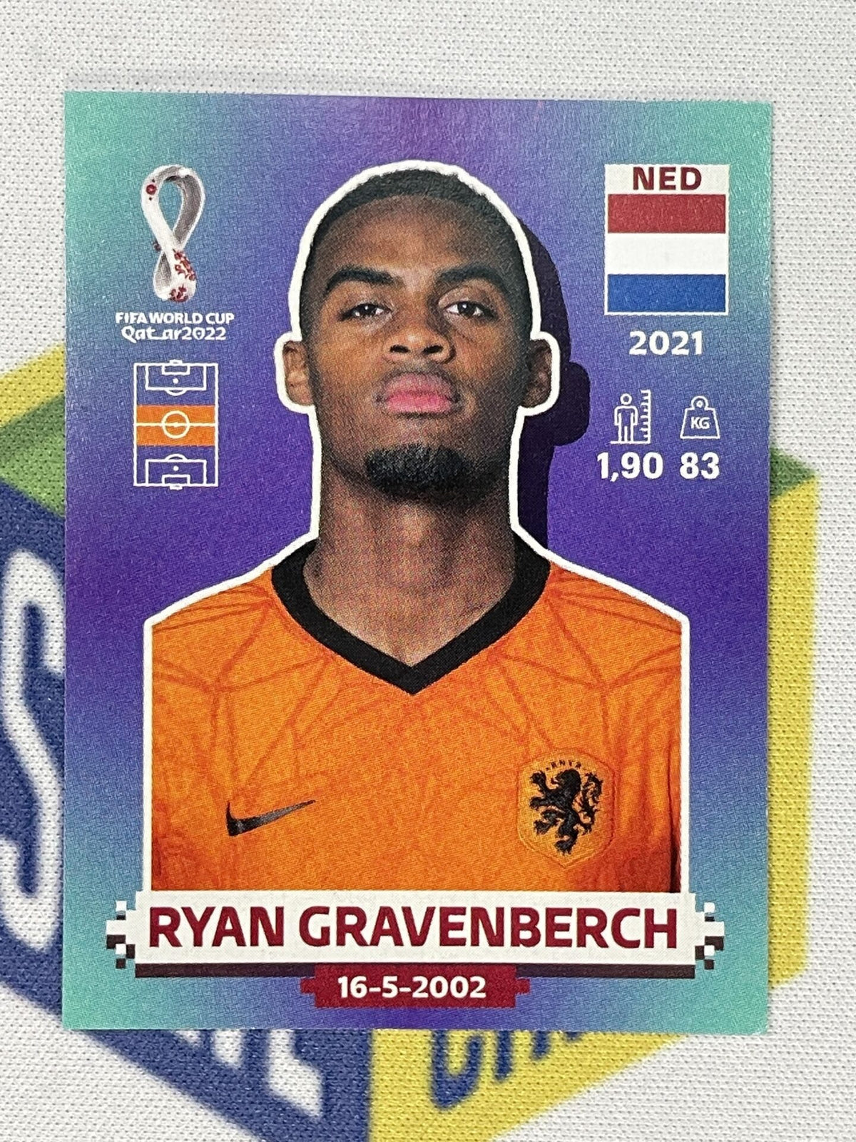 Ryan Gravenberch Netherlands Panini World Cup 2022 Qatar Stickers
