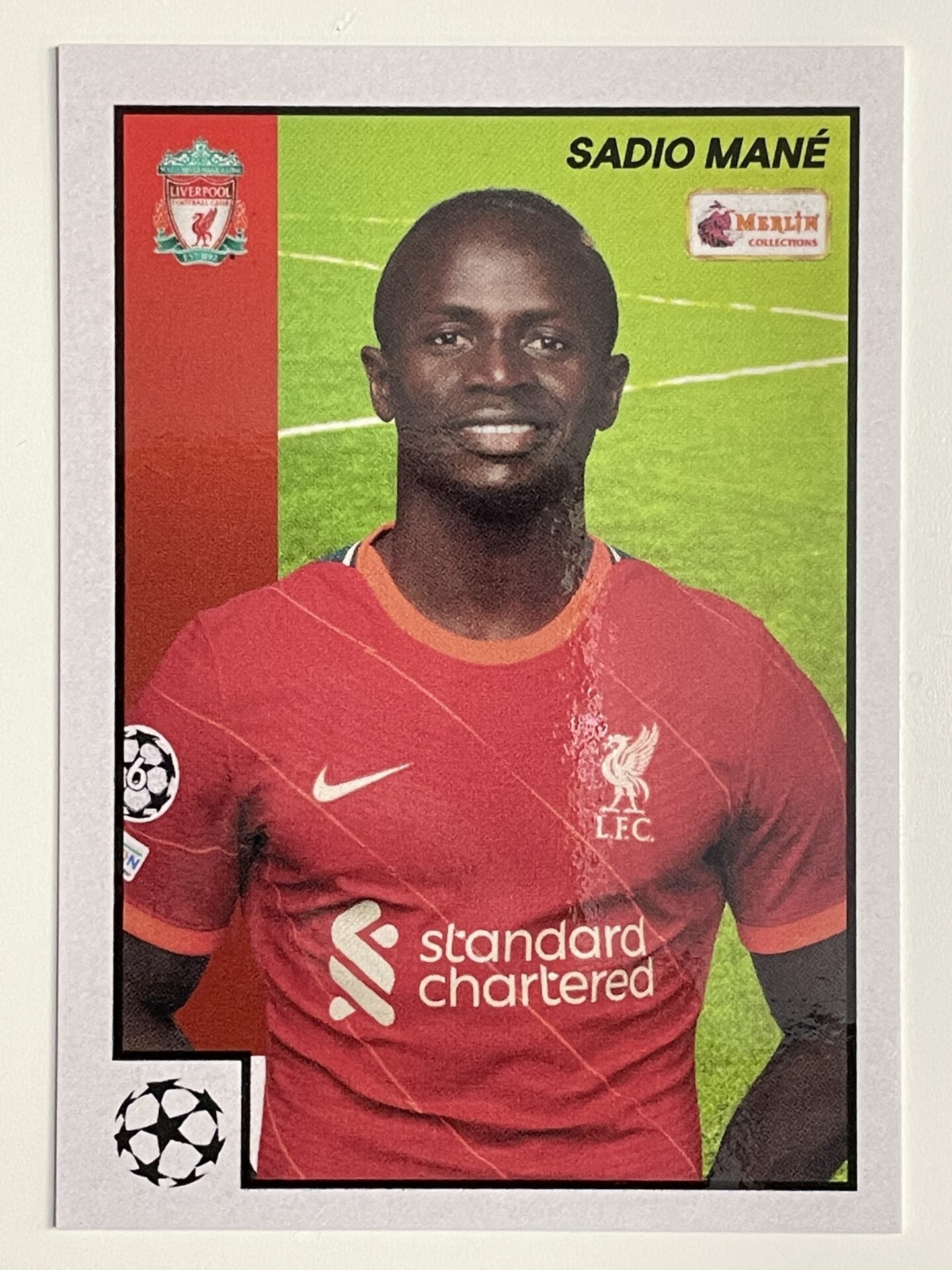 Mane Card 015 Sadio Mane Liverpool Base Topps Merlin Heritage 97 UEFA Champions ...