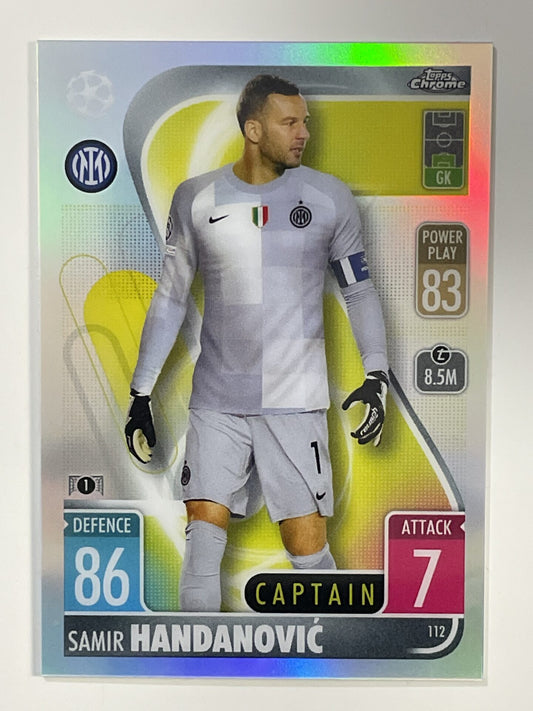 Samir Handanovic Refractor Topps Match Attax Chrome 2021 2022