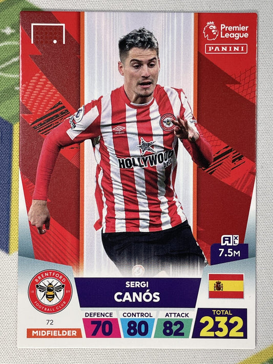Sergi Canos Brentford Panini Premier League Adrenalyn XL 2023 Card