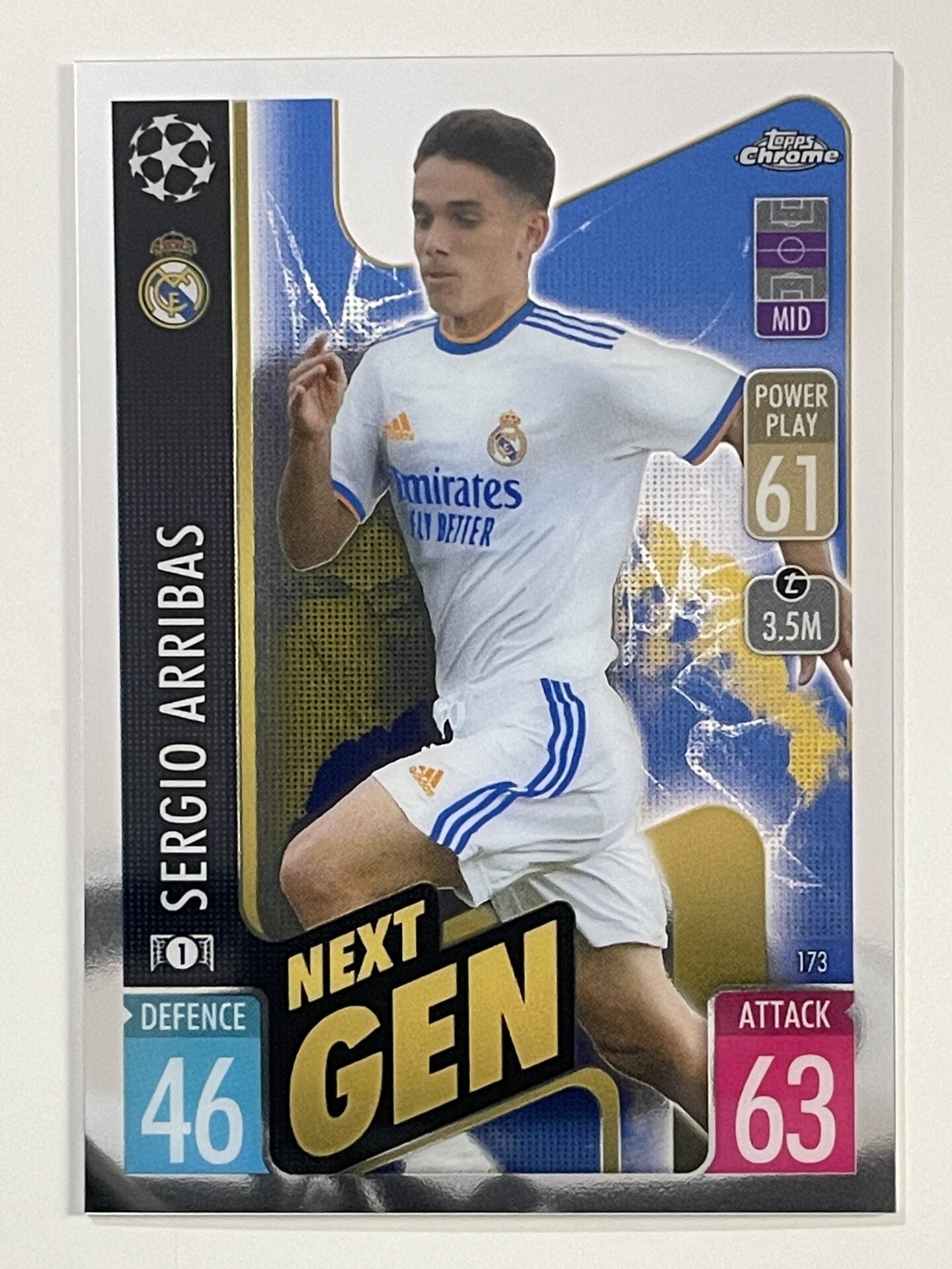 173 Sergio Arribas Next Gen Topps Match Attax Chrome 2021/22 Card ...