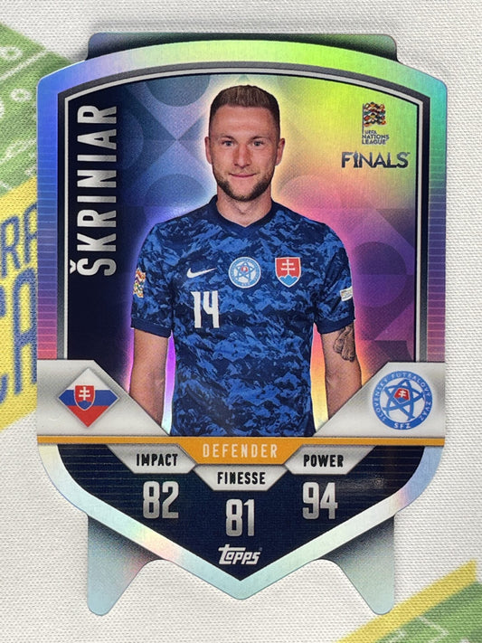 Skriniar Slovenia Chrome Shield Topps Match Attax 101 Road to Nations League 2022 Card