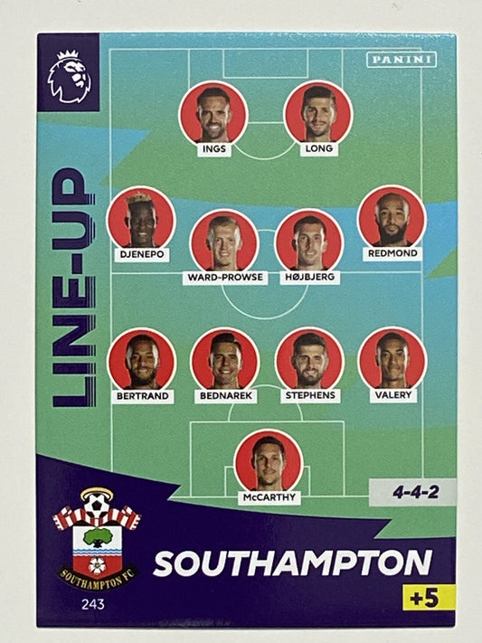 Southampton Lineup Football Card – Premier League Adrenalyn XL 2020:21