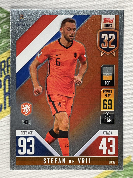 Stefan De Vrij Netherlands Topps Match Attax 101 Road to Nations League 2022 Card
