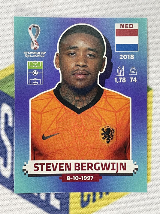Steven Bergwijn Netherlands Panini World Cup 2022 Qatar Stickers