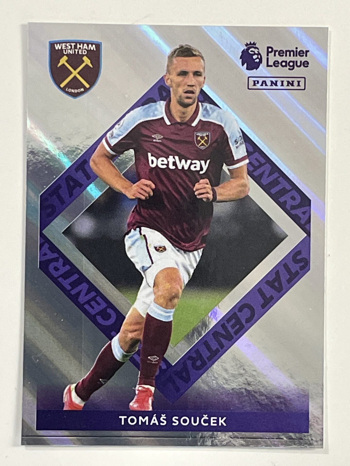 Tomas Soucek Stat Central West Ham Panini Premier League 2022 Football Sticker