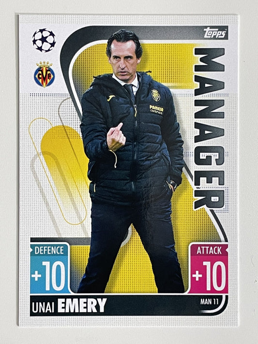 Unai Emery Villarreal Manager Topps Match Attax Extra 2021:22 Champions League Card
