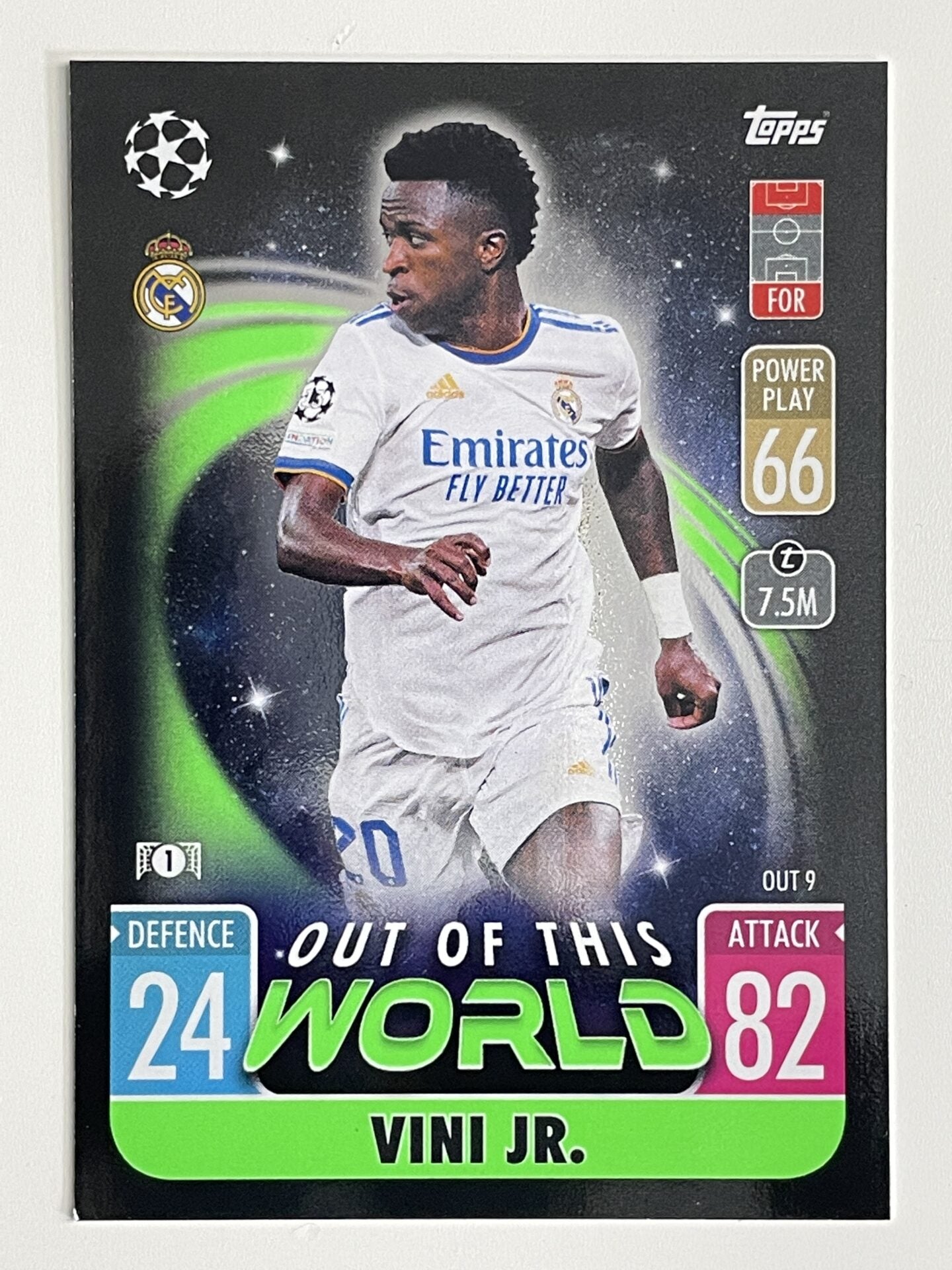 CARTE DE FOOTBALL Vini Jr. UEFA Champions League UCL Scores 2024 TOPPS