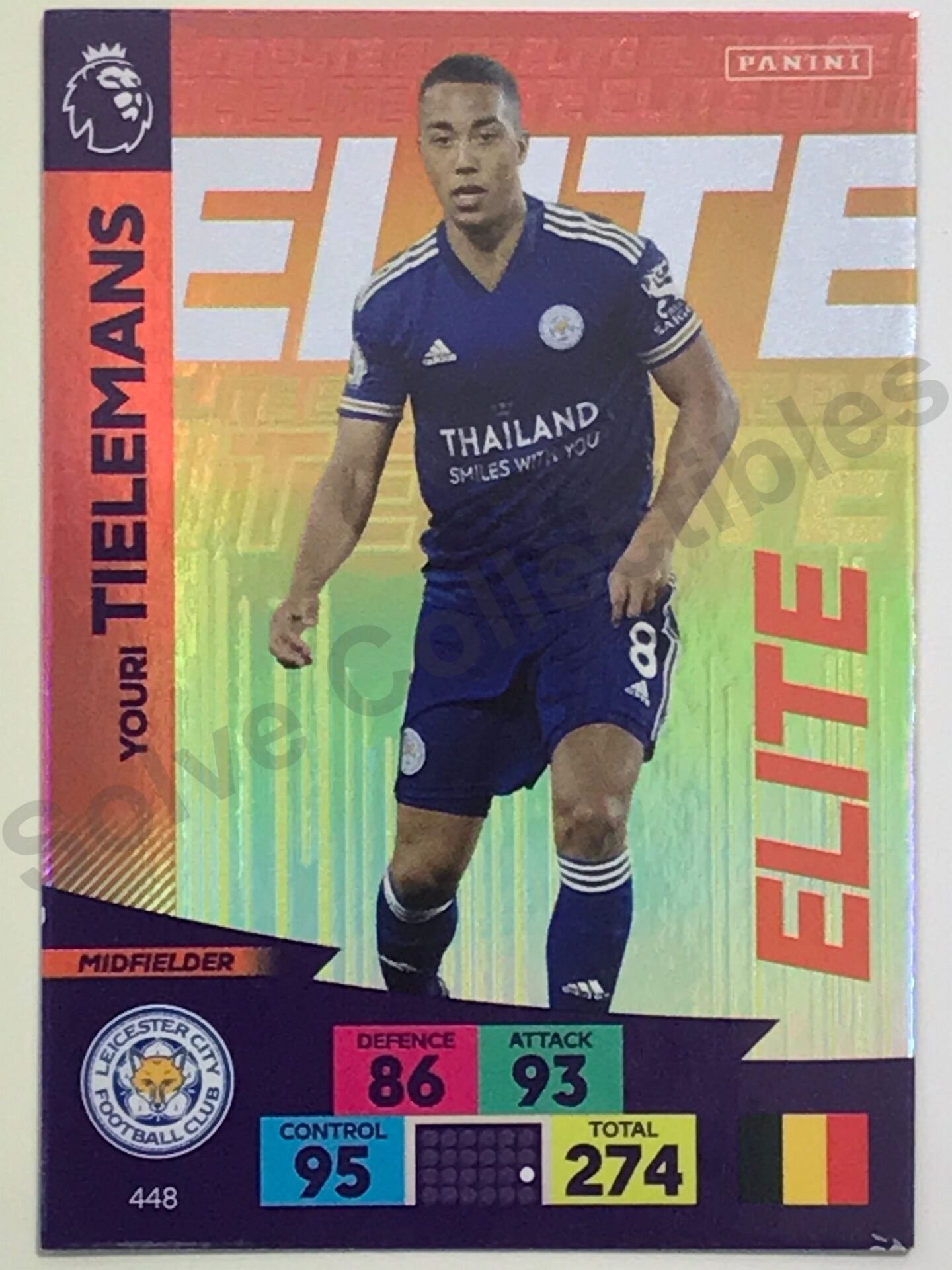 Youri Tielemens (Leicester City) – Elite Football Card – Premier League Adrenalyn XL 2020:21