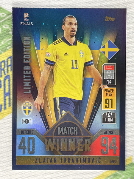 MW2 Zlatan Ibrahimovic Sweden Match Winner Limited Edition Topps Match – Solve Collectibles