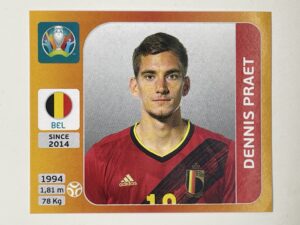 133. Dennis Praet (Belgium) - Euro 2020 Stickers