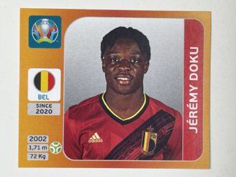 139. Jérémy Doku (Belgium) - Euro 2020 Stickers