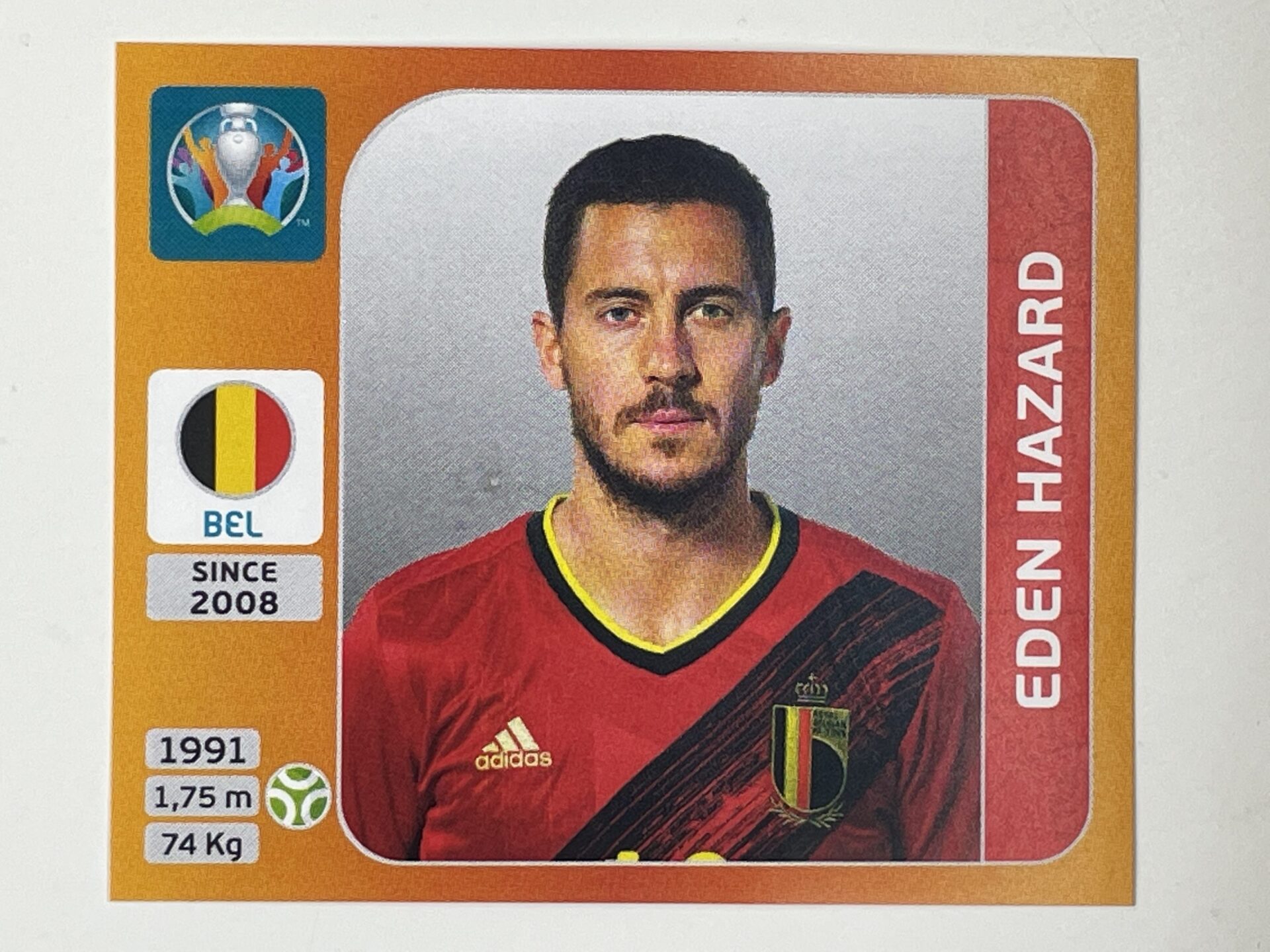 EM 2020 Preview Eden Hazard Sticker BEL6 Belgien 