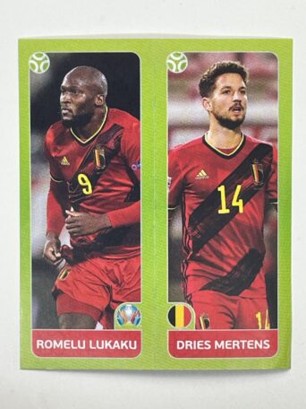 149a:b. Romelu Lukaku & Dries Mertens (Belgium) - Euro 2020 Stickers