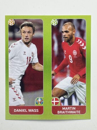 154a:b. Daniel Wass & Martin Braithwaite (Denmark) - Euro 2020 Stickers