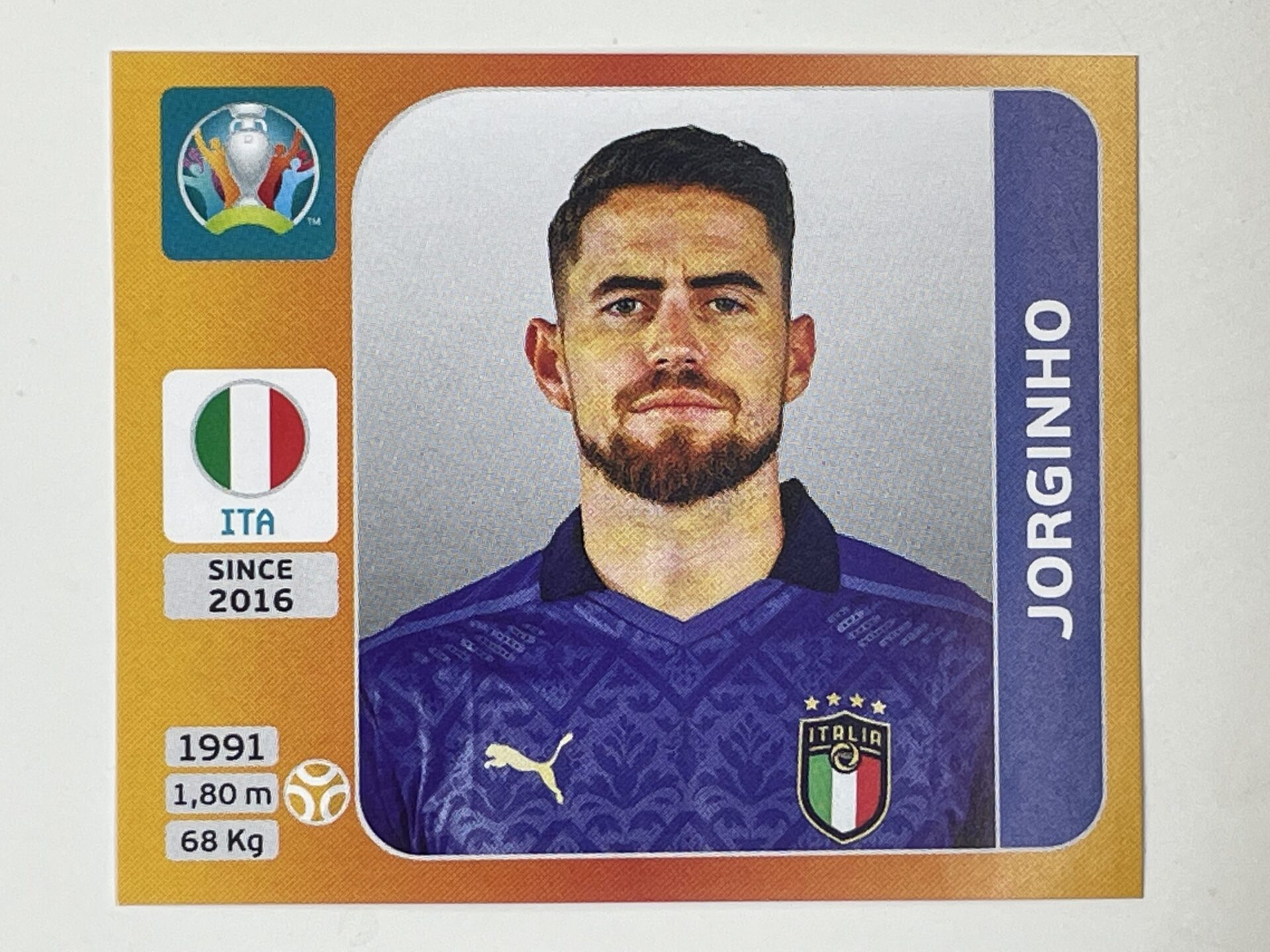 Panini EM EURO 2020 Tournament 2021 Sticker 21 Italien Jorginho 