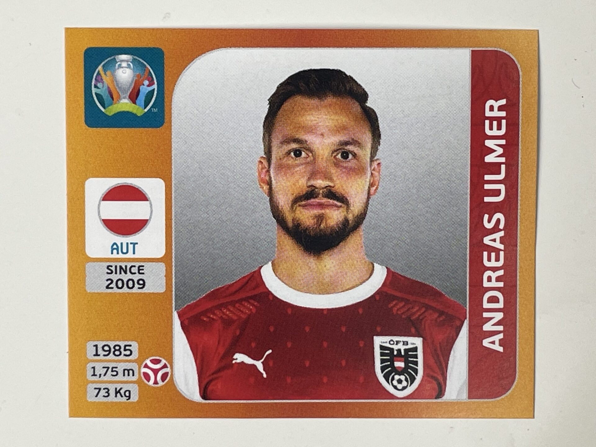 Andreas Ulmer Österreich Panini EM EURO 2020 Tournament 2021 Sticker 244 