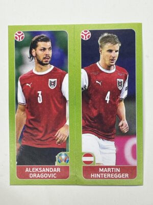 257a:b. Aleksandar Dragovic & Martin Hinteregger (Austria) - Euro 2020 Stickers