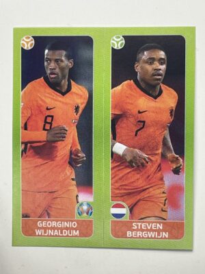 266a:b. Georginio Wijnaldum & Steven Bergwijn (Netherlands) - Euro 2020 Stickers