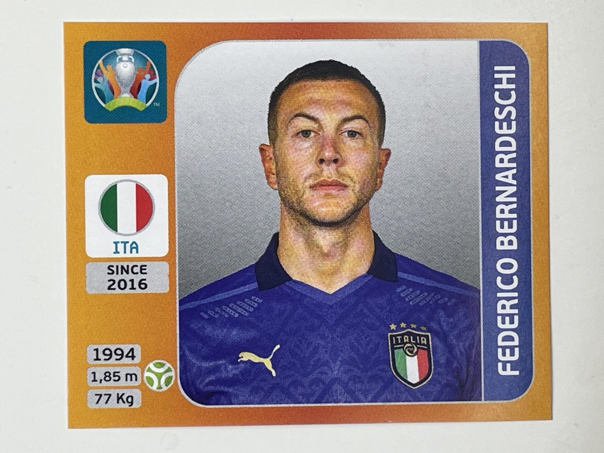 Panini Euro EM 2020-2021 Tournament Edition Sticker Nr.27 Federico Bernardesch 