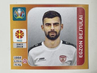 292. Egzon Bejtulai (North Macedonia) - Euro 2020 Stickers