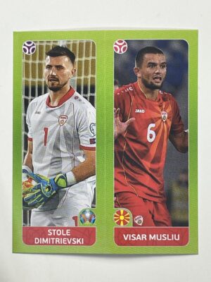 310a:b. Stole Dimitrievski & Visar Musliu (North Macedonia) - Euro 2020 Stickers
