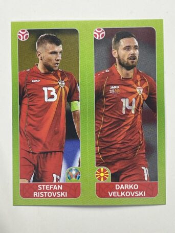 311a:b. Stefan Ristovski & Darko Velkovski (North Macedonia) - Euro 2020 Stickers