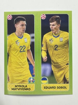 317a:b. Mykola Matviyenko & Eduard Sobol (Ukraine) - Euro 2020 Stickers