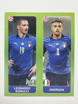 33a:b. Leonardo Bonucci & Emerson (Italy) - Euro 2020 Stickers