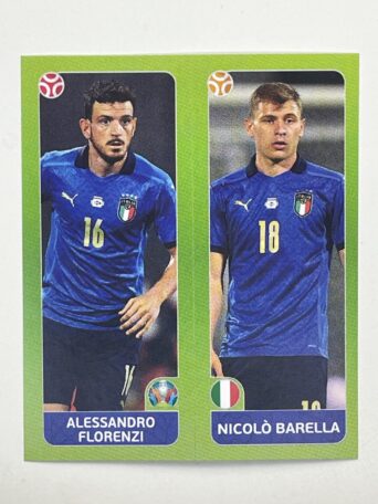 34a:b. Alessandro Florenzi & Nicolo Barella (Italy) - Euro 2020 Stickers