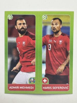 43a:b. Admir Mehmedi & Haris Seferović (Switzerland) - Euro 2020 Stickers