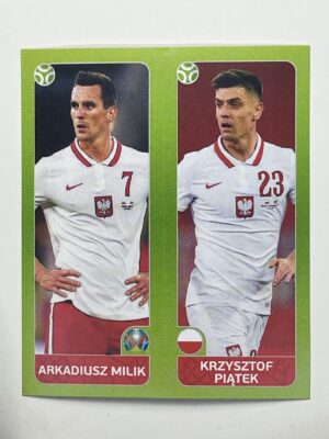 485a:b. Arkadiusz Milik & Krzysztof Piątek (Poland) - Euro 2020 Stickers