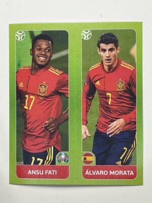 538a:b. Ansu Fati & Álvaro Morata (Spain) - Euro 2020 Stickers