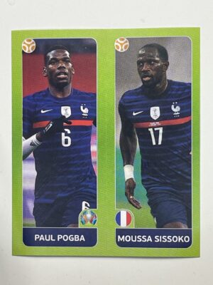 595a:b. Paul Pogba & Moussa Sissoko (France) - Euro 2020 Stickers