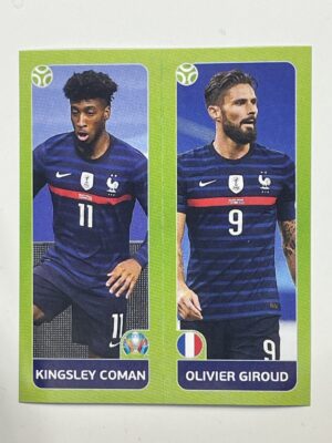 596a:b. Kingsley Coman & Olivier Giroud (France) - Euro 2020 Stickers