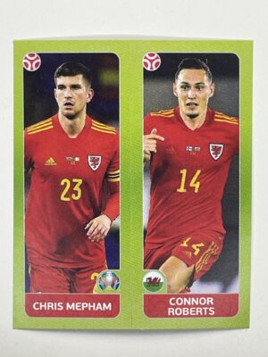 93a:b. Chris Mepham & Connor Roberts (Wales) - Euro 2020 Stickers