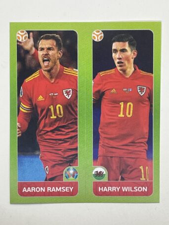 96a:b. Aaron Ramsey & Harry Wilson (Wales) - Euro 2020 Stickers