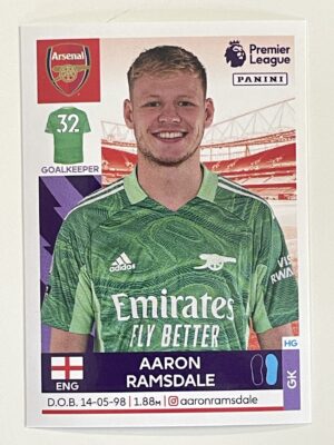 Aaron Ramsdale Arsenal Panini Premier League 2022 Football Sticker
