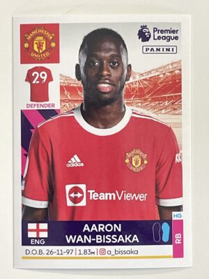Aaron Wan-Bissaka Manchester United Panini Premier League 2022 Football Sticker